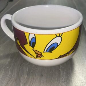 Vintage Looney Tunes Coffee Mug Soup Bowl Warner Bros 1998 Tweety Bird