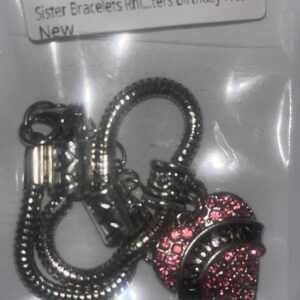 New Sister Bracelet Pink Rhinestone Heart Bracelet Baby Sis