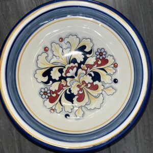 Pier 1 Della CERAMICHE Footed 11" Earthenware Fruit Bowl