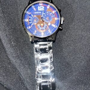 NEW Men’s Black Dial Black Band Geneva Quartz Watch Battery Powered