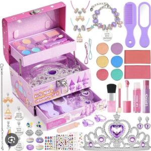 Bunny Bubbles Kids Nail Jewelry Purple Set New