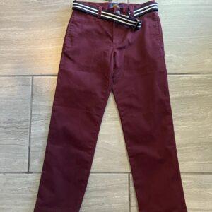 Polo Ralph Lauren Pants Boys 5 Burgundy Chino Belt Adjustable Waist NWT